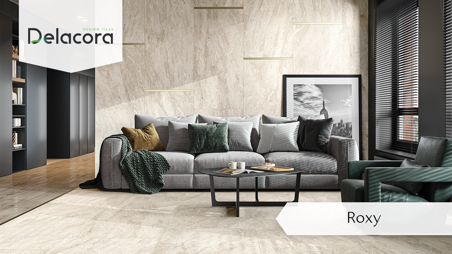 Delacora Керамогранит матовый карвинг Roxy Grey D12060M 600x1200