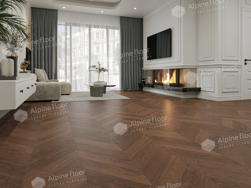 Alpine Floor Дуб Браун Стори EW203-09