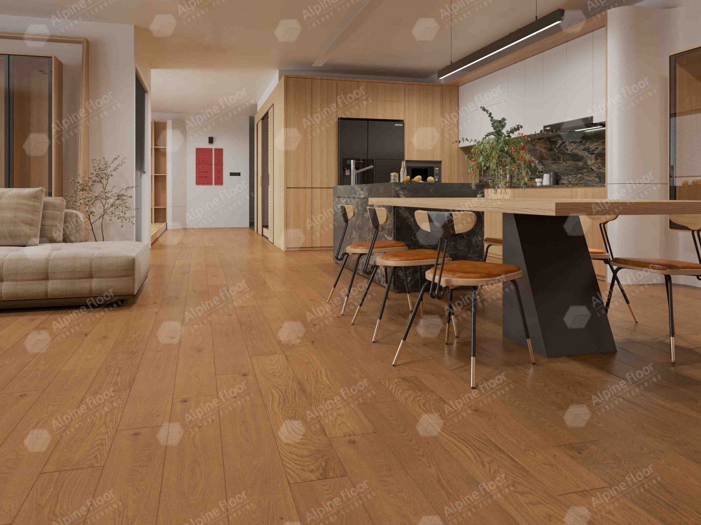 Alpine Floor Дуб Имбирный EW201-14