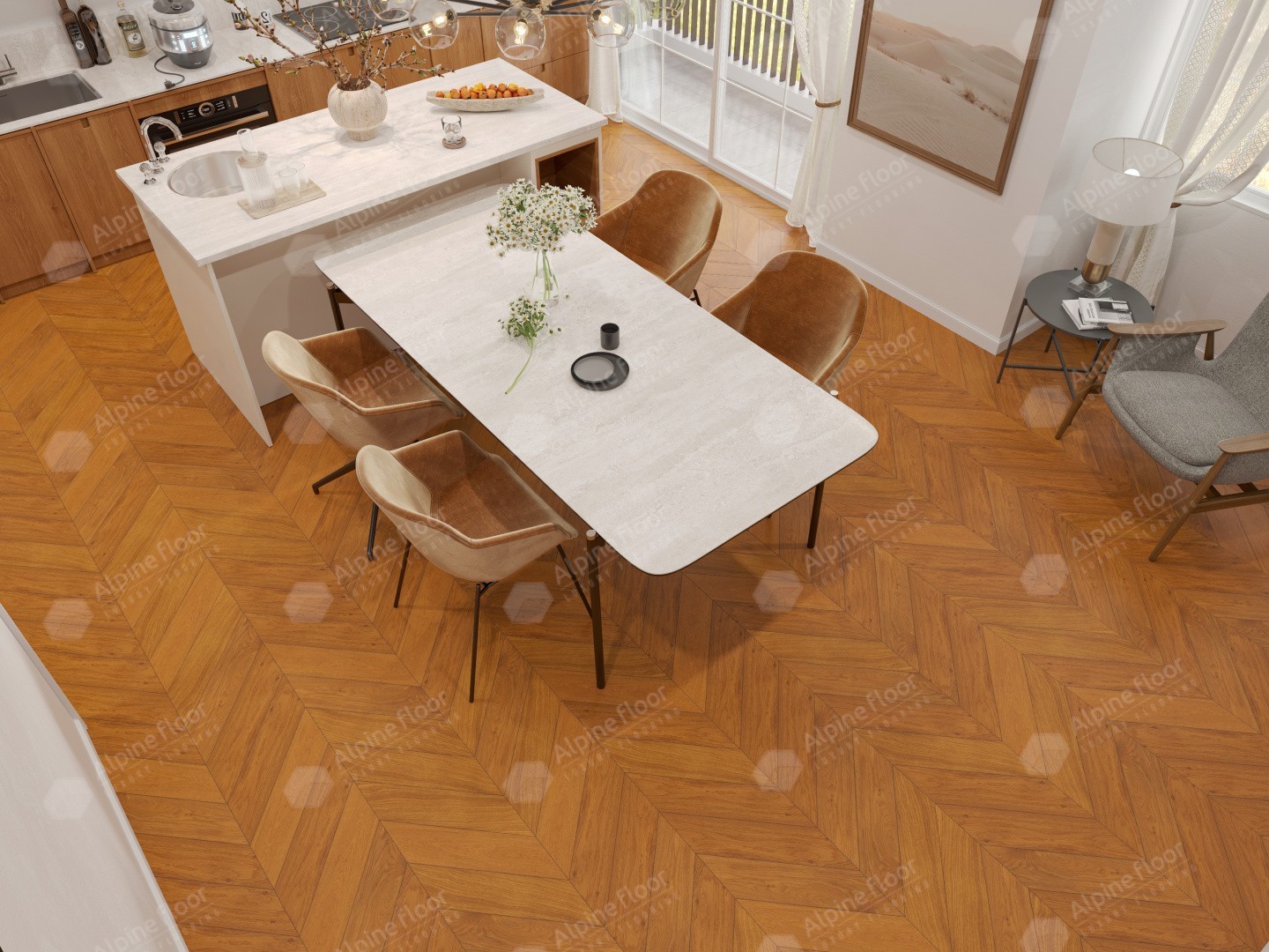 Alpine Floor Дуб Имбирный EW203-06