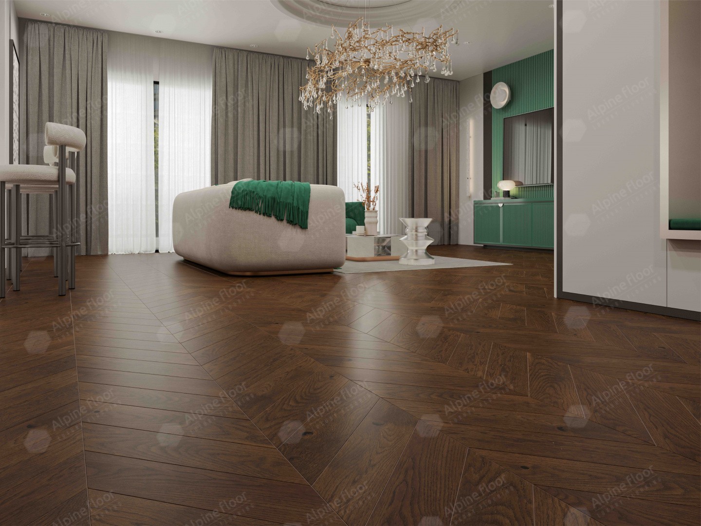 Alpine Floor Дуб Тобакко-сhat EW203-08