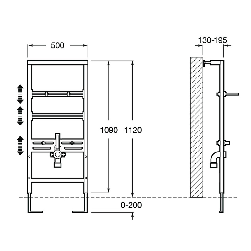 Roca Инсталляция Roca DUPLO LAVABO, для раковин