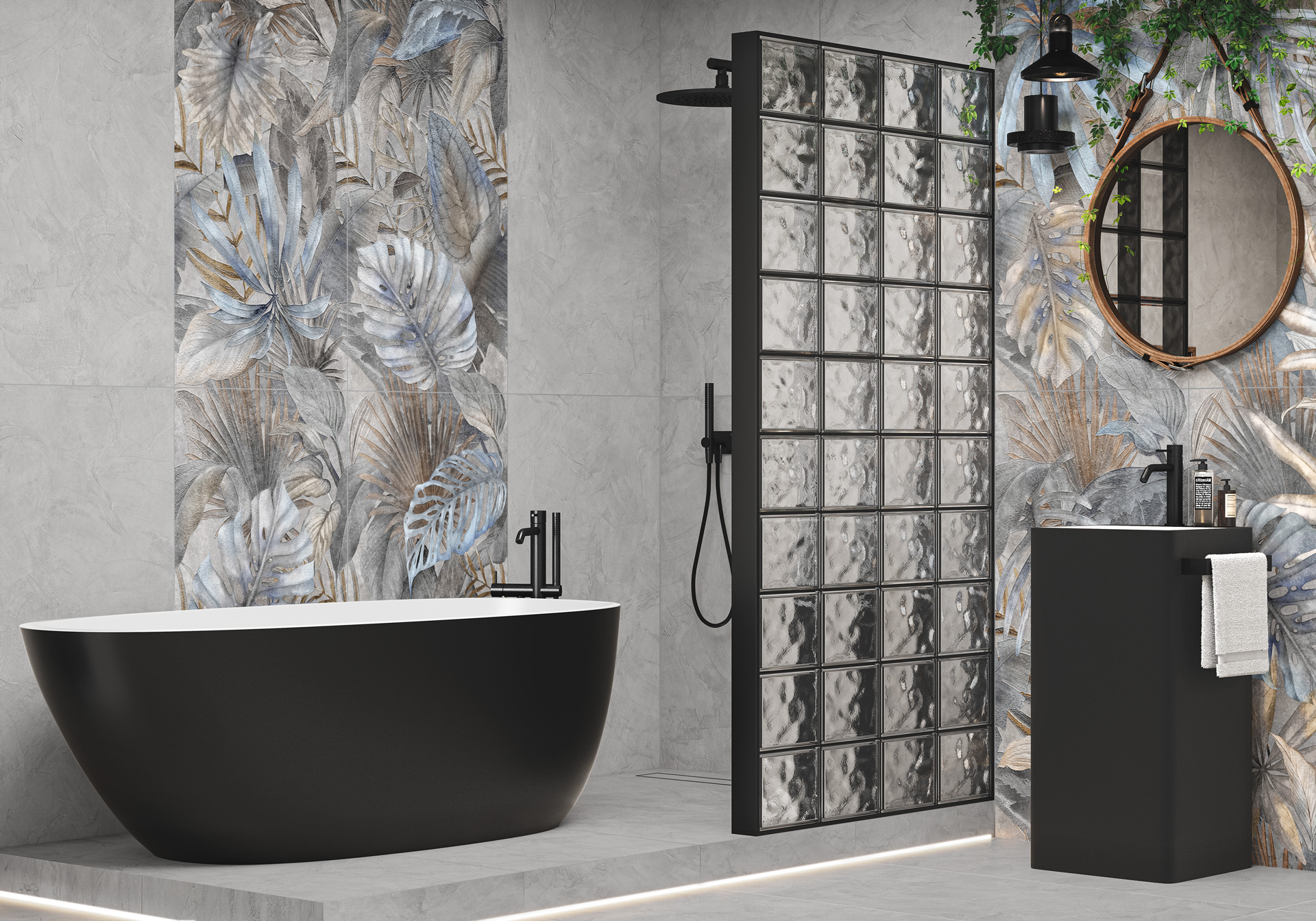 Delacora Керамогранит матовый  Bahamas Floristry Dark D120240G 600x1200