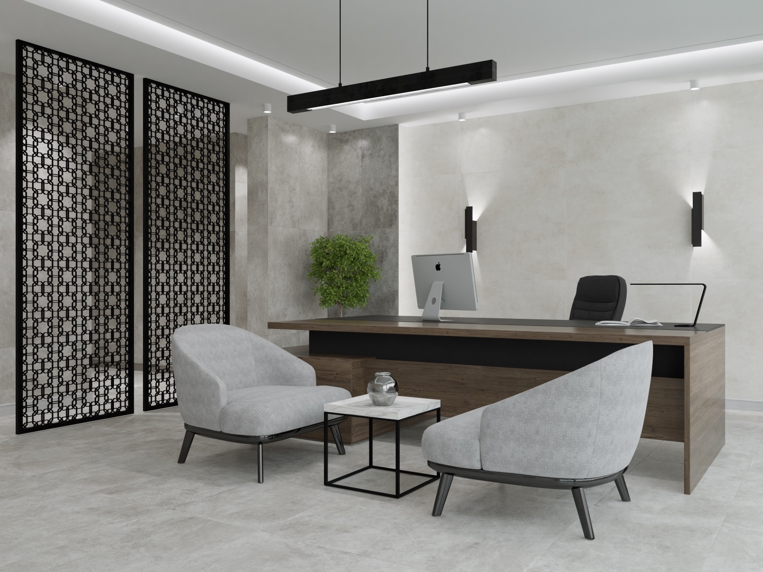 Primavera CR221 Marla Dark Grey Carving 1200х600х9мм