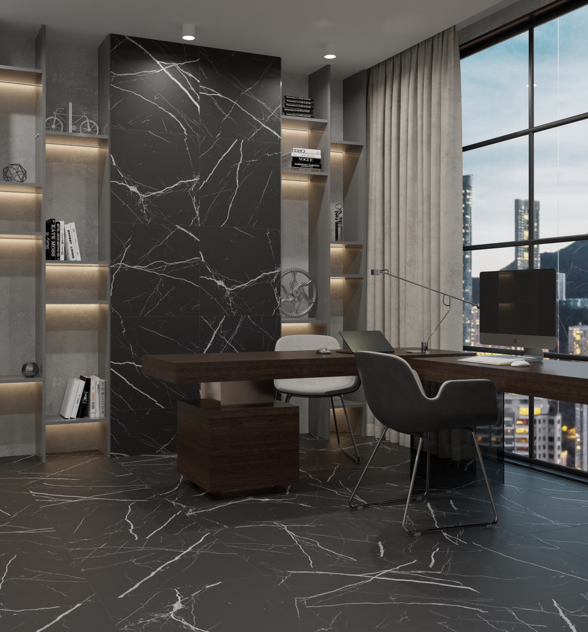 Primavera CR125 Oltan Black Carving 600х600х9мм