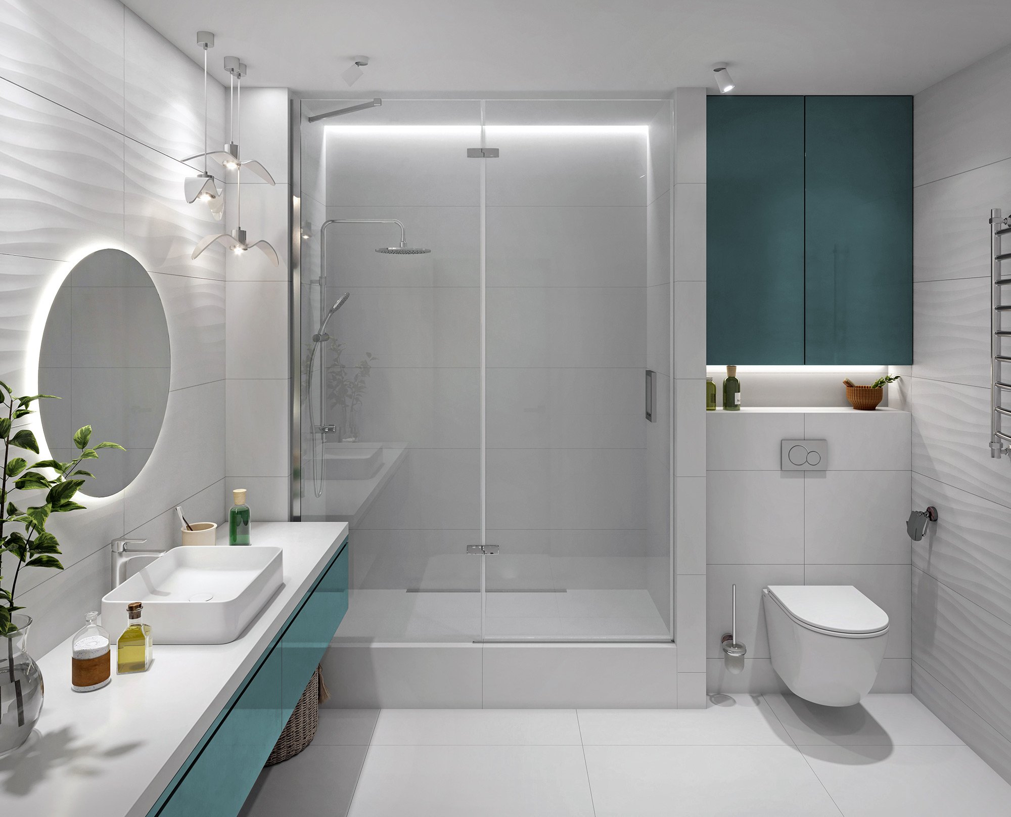 Global Tile Princess GT40805803MR Белый 40x80