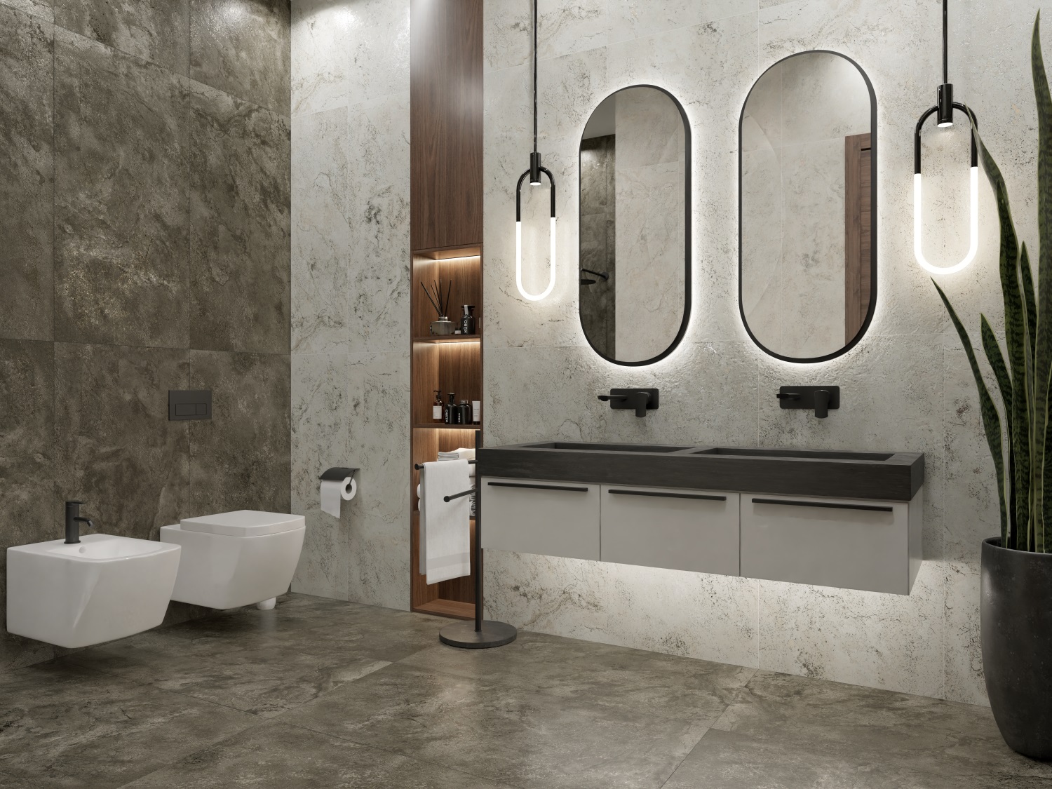 Primavera РС205 Nola Dark Punch-Carving 1200х600х9мм
