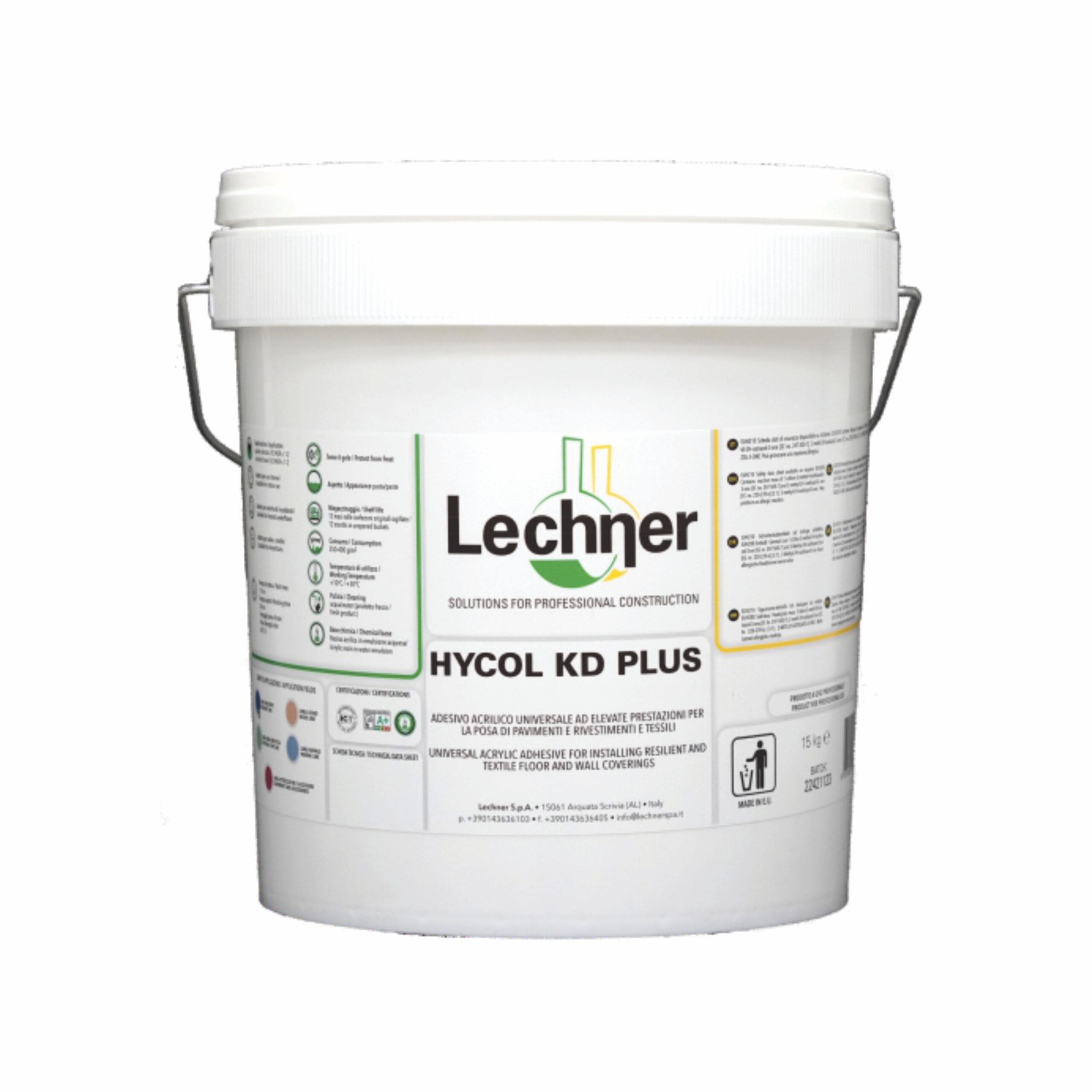 LECHNER  LECHNER УНИВЕРСАЛЬНЫЙ АКРИЛОВЫЙ КЛЕЙ HYCOL KD PLUS 5 кг