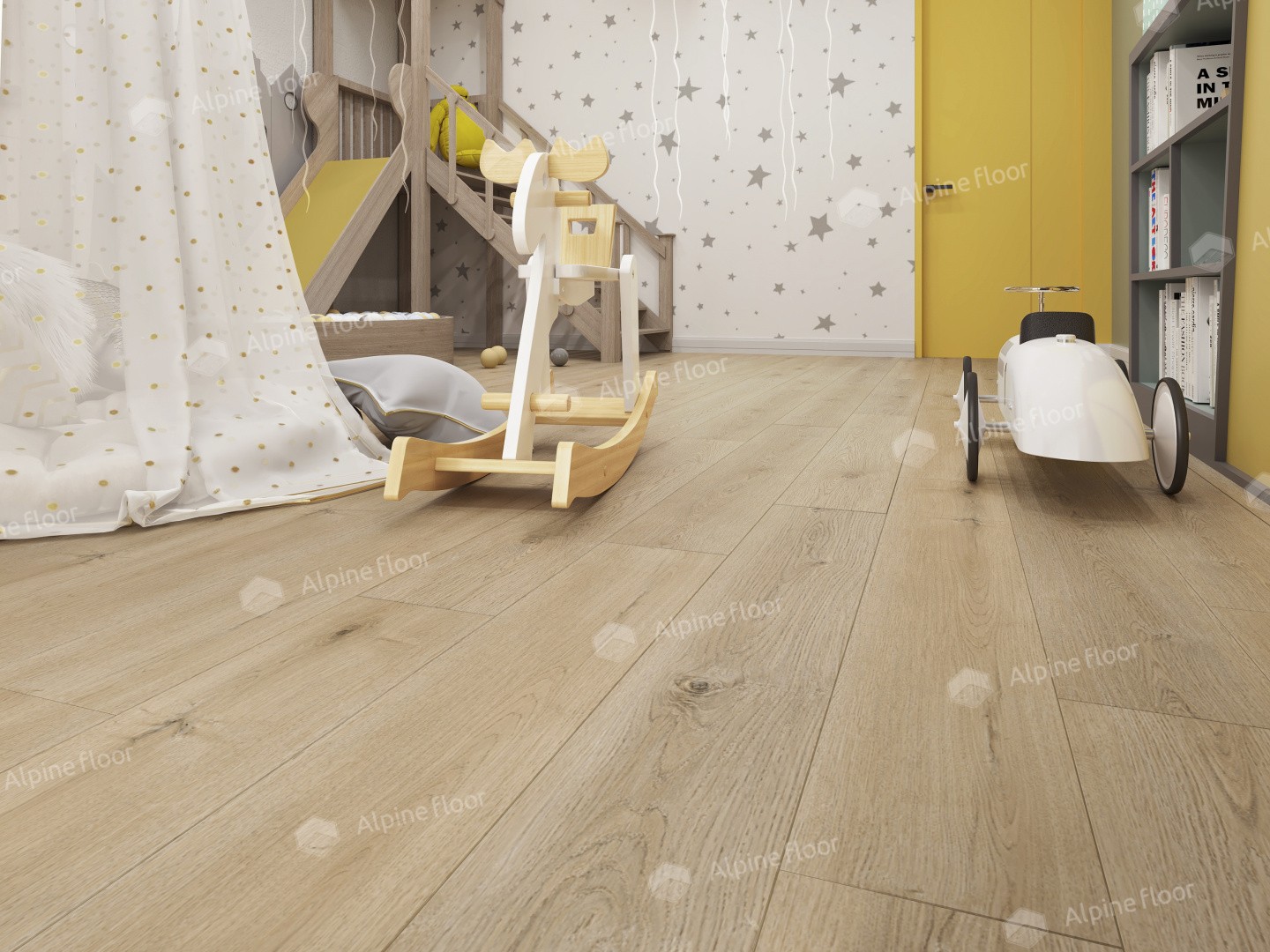 Alpine Floor LVT плитка Дуб Миндальный ЕСО 5-27