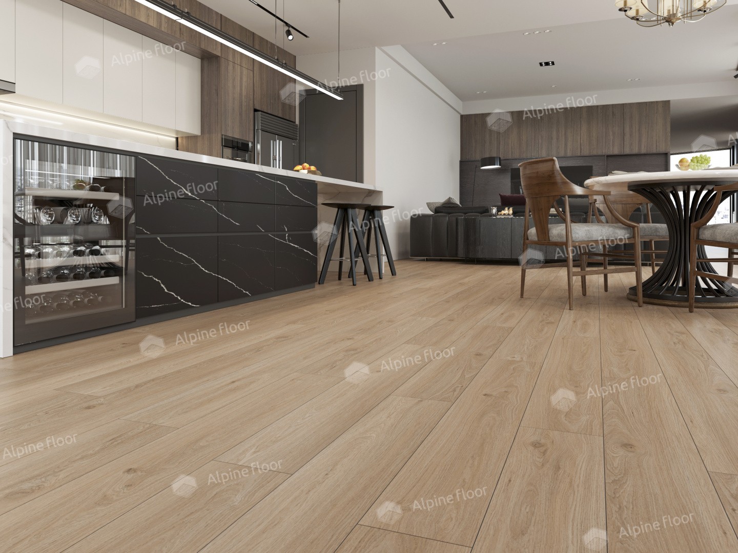Alpine Floor LVT плитка Дуб Модера ЕСО 5-28