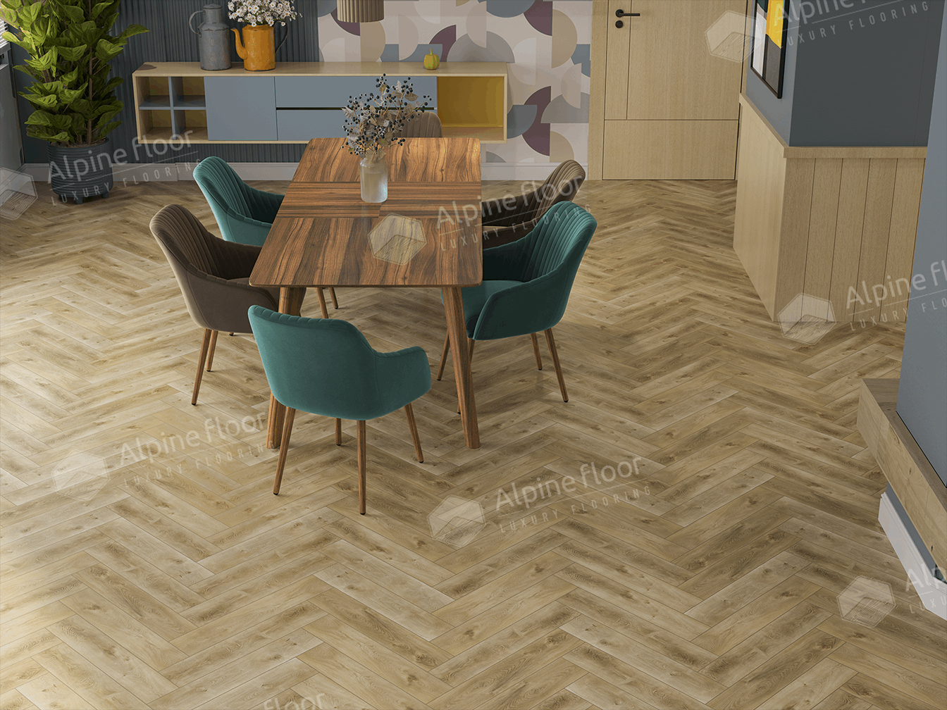 Alpine Floor LVT плитка  Дуб Кастор ECO 16-34