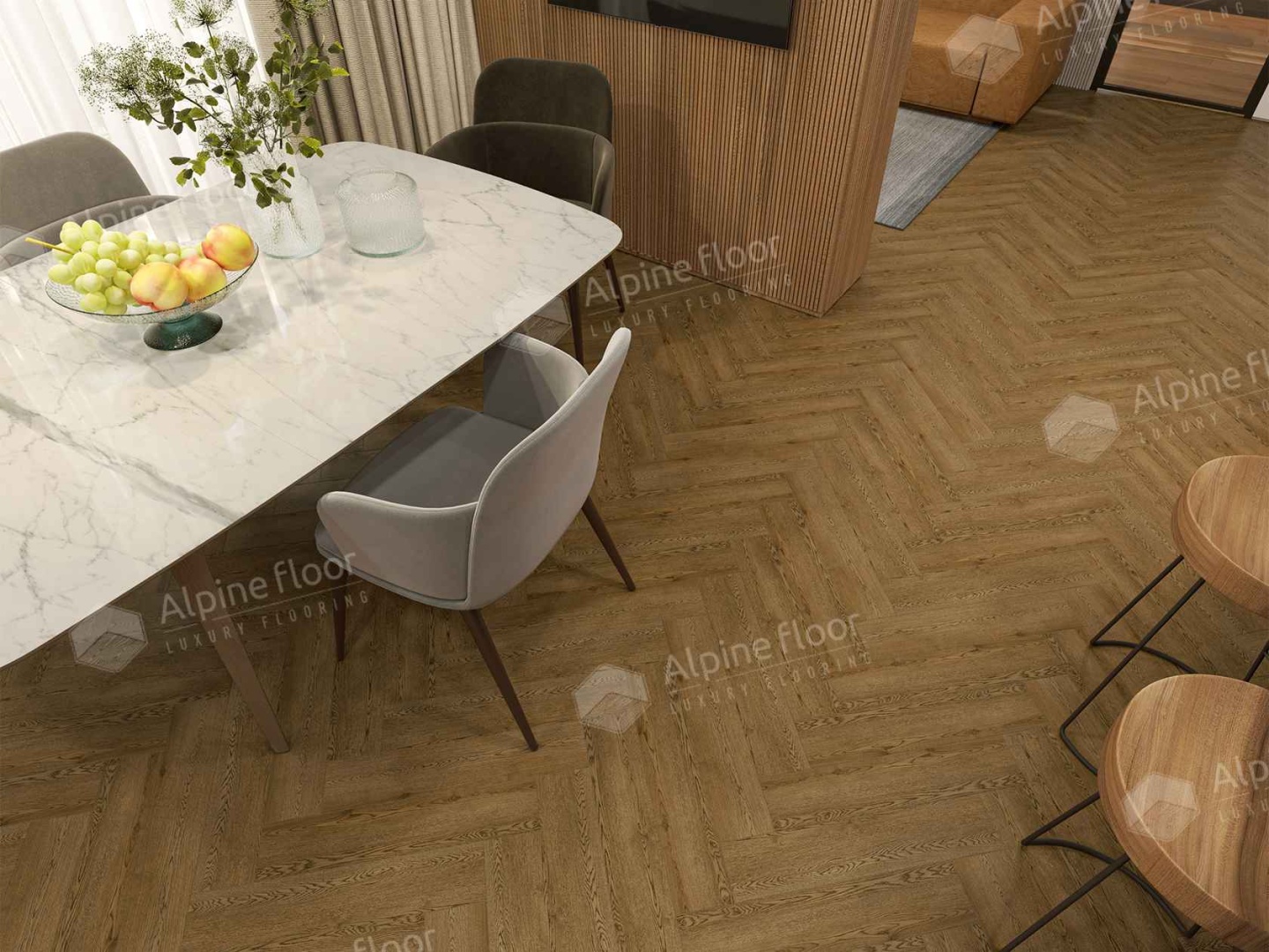 Alpine Floor LVT плитка  Дуб Селена ECO 16-32