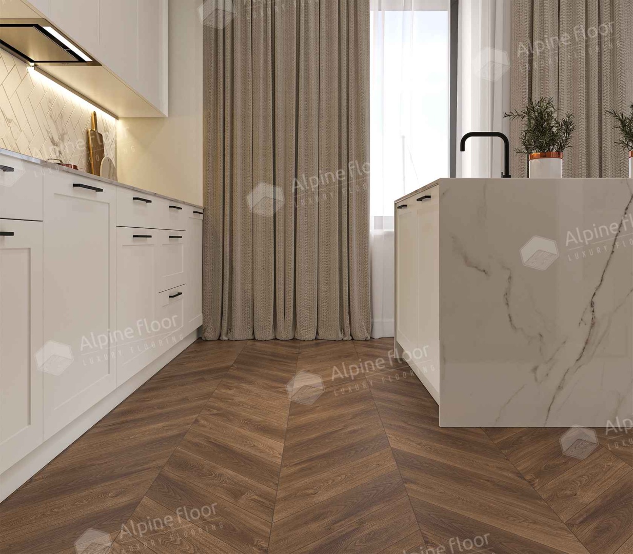 Alpine Floor SPC ламинат Дуб Коричневый ECO 18-13 MC