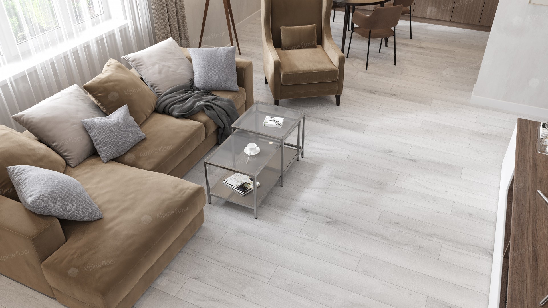 Alpine Floor SPC ламинат Дуб морская пена ABA ECO 7-21 MC