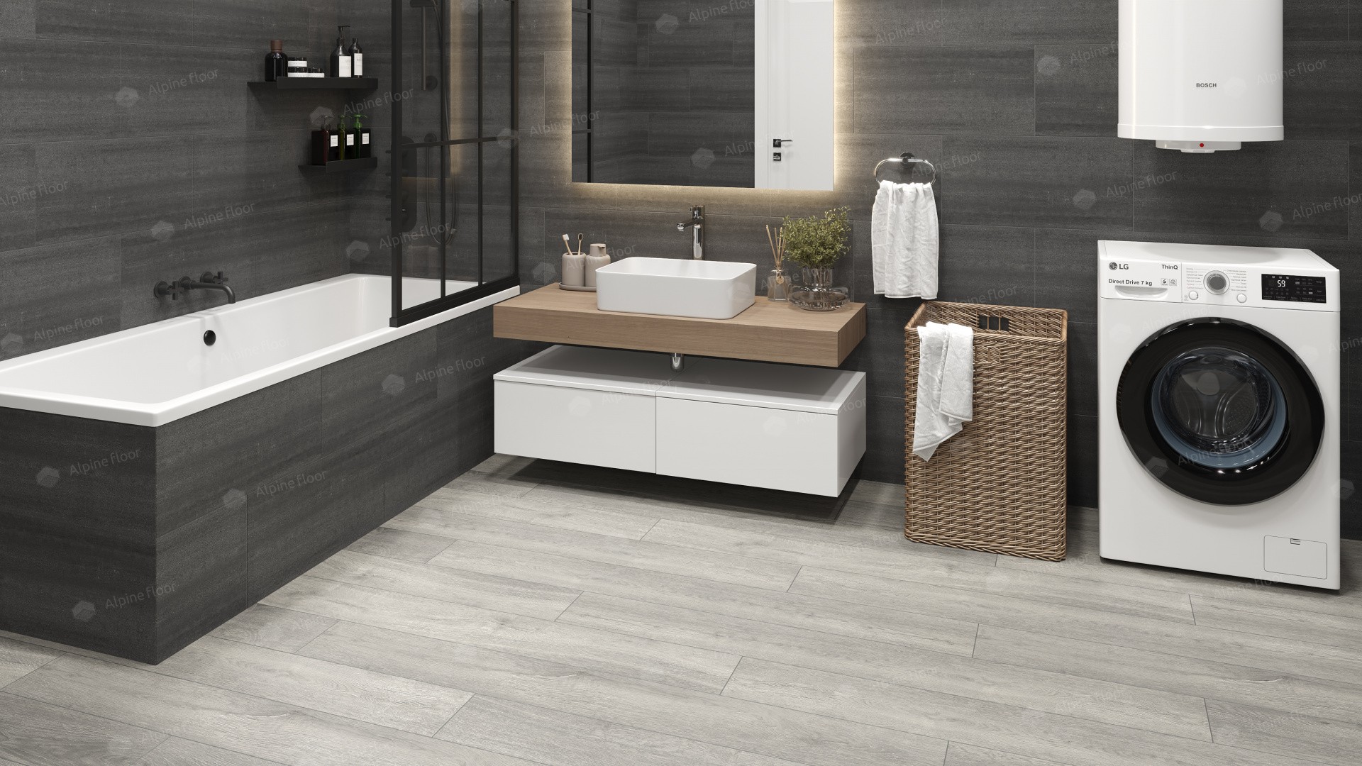 Alpine Floor SPC ламинат Дуб платина ABA ECO 7-14 MC