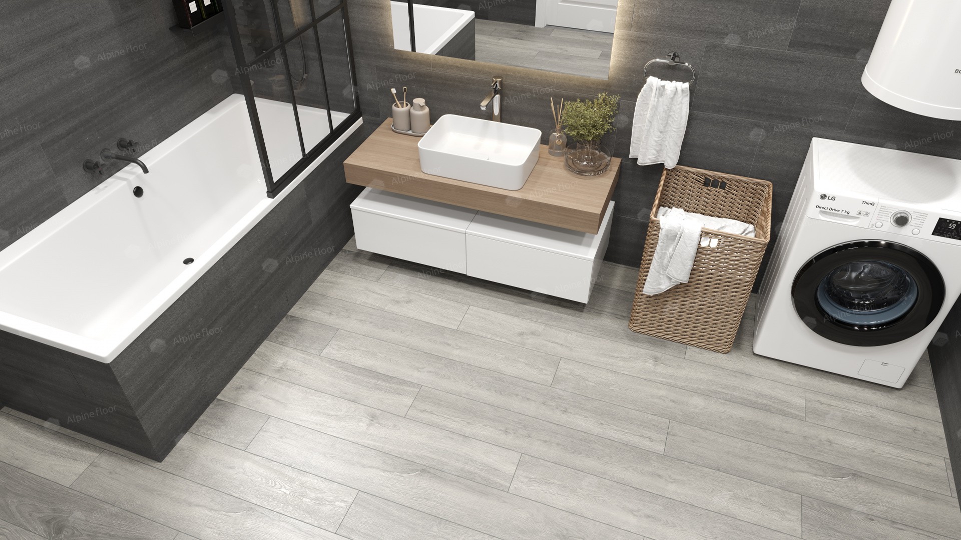 Alpine Floor SPC ламинат Дуб платина ABA ECO 7-14 MC