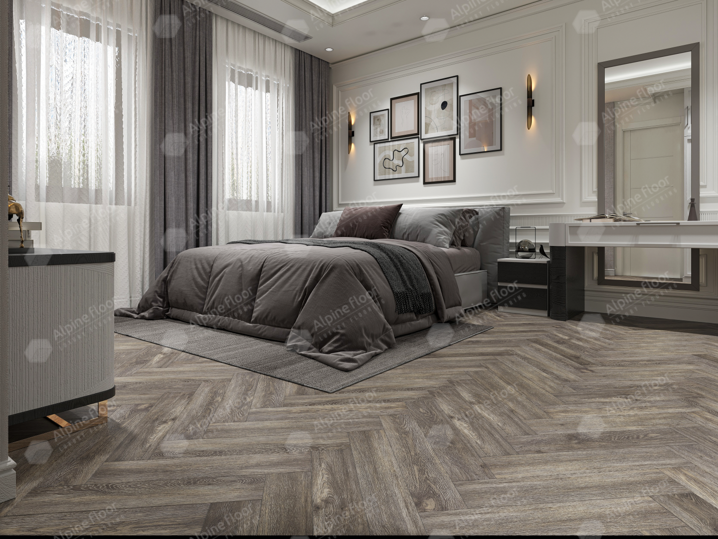 Alpine Floor SPC ламинат ВЕНГЕ ГРЕЙ ЕСО 13-8 MC