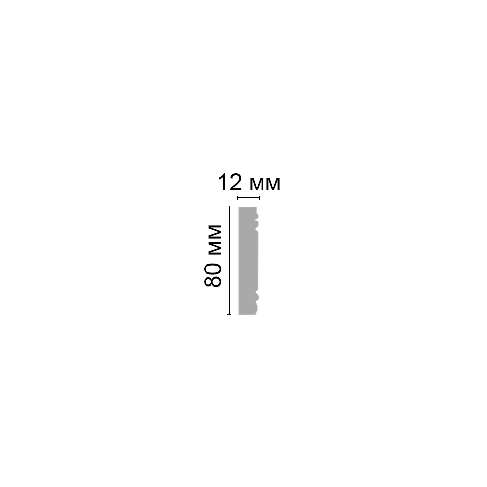 Decomaster Молдинг c рисунком DECOMASTER D150AДМ (80*12*2000мм)