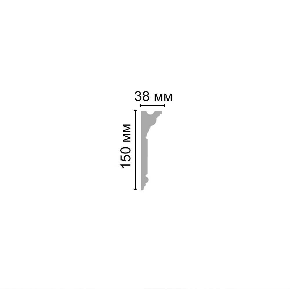 Decomaster Молдинг c рисунком DECOMASTER D214BДМ (150*38*2000мм)