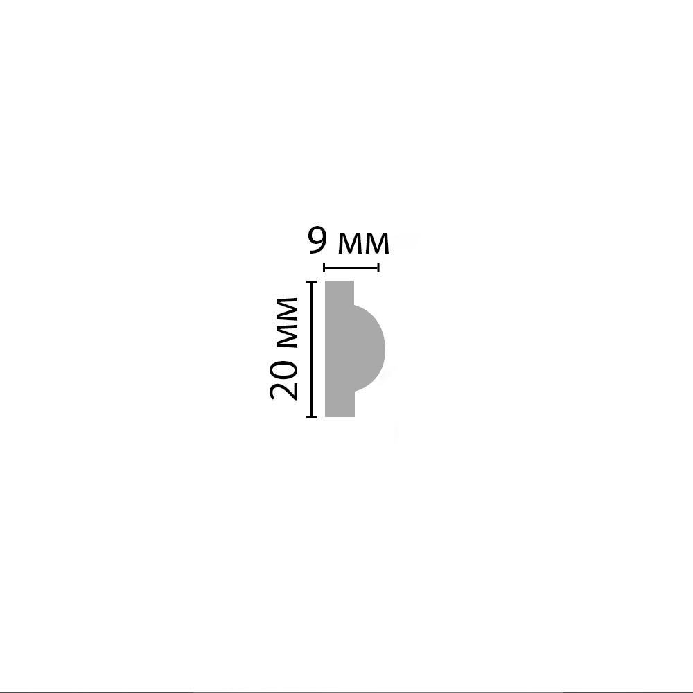 Decomaster Молдинг гладкий DECOMASTER 97202F гибкий (20*9*2400мм)