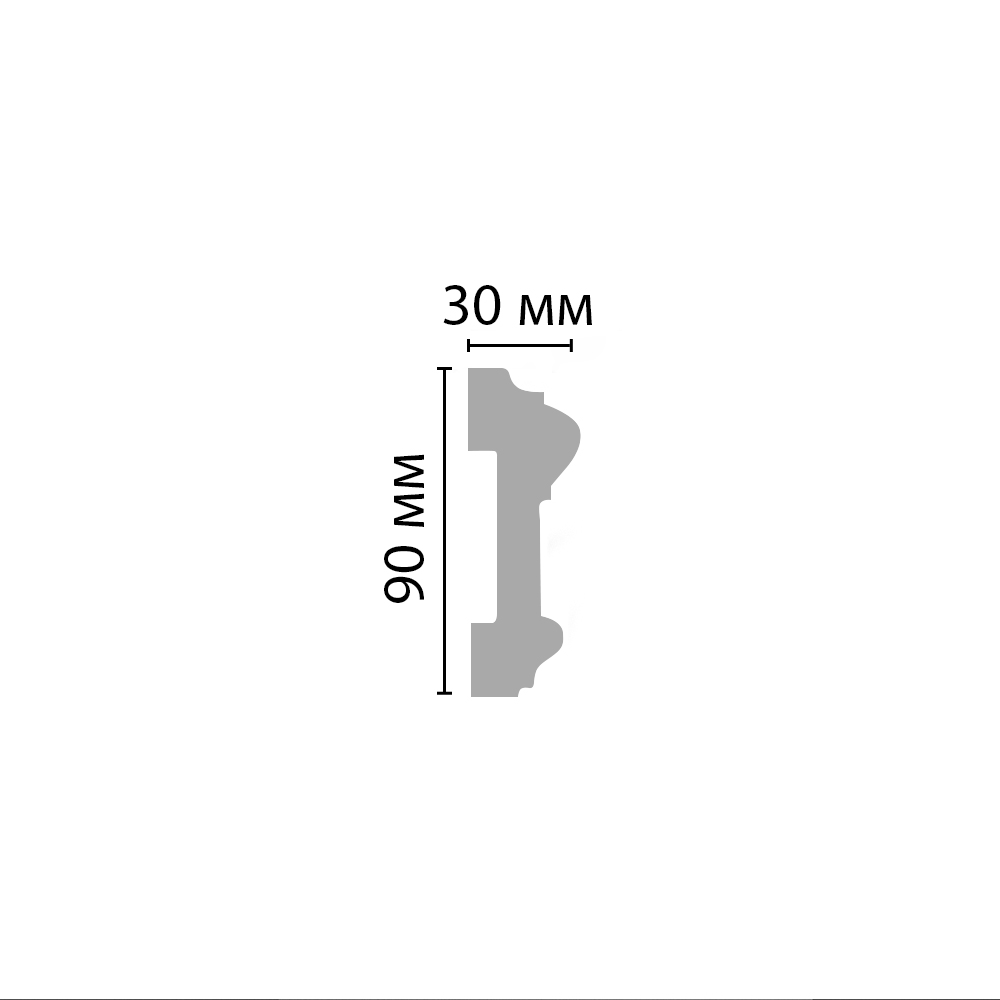 Decomaster Молдинг гладкий DECOMASTER 97901 (90*30*2400мм)