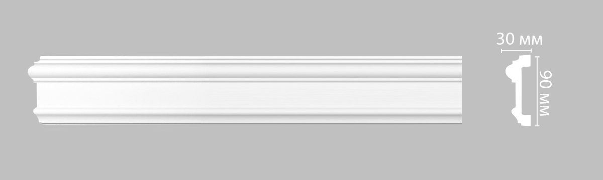 Decomaster Молдинг гладкий DECOMASTER A028 (90*30*2000мм)