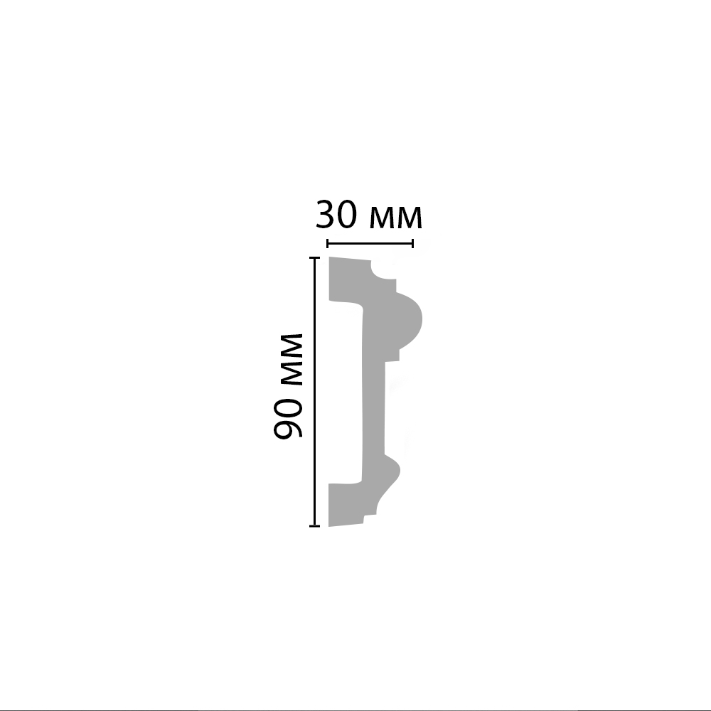 Decomaster Молдинг гладкий DECOMASTER A028 (90*30*2000мм)