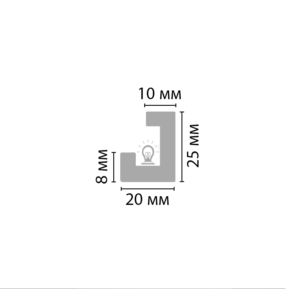 Decomaster Молдинг гладкий DECOMASTER A242 (25*20*2000мм)