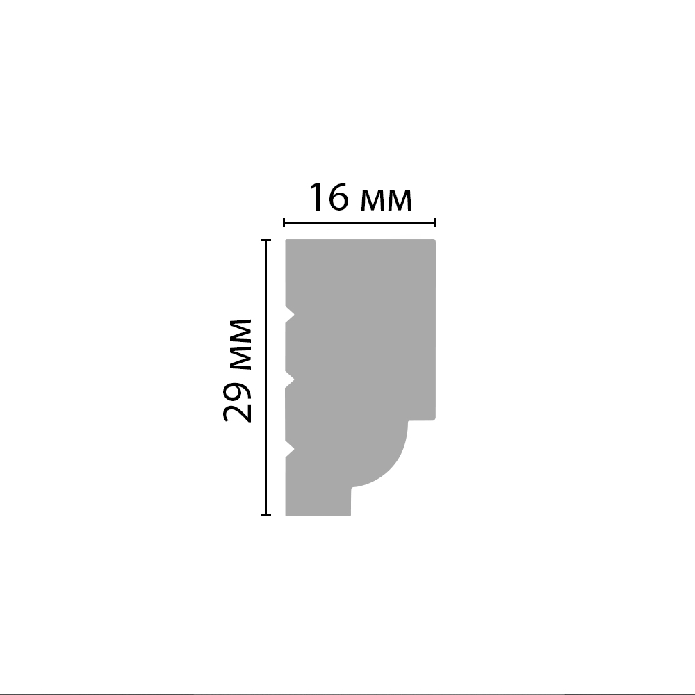 Decomaster Молдинг гладкий DECOMASTER D011ДМ (29*16*2000мм)