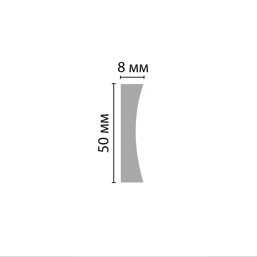 Decomaster Молдинг гладкий DECOMASTER D045ДМ (50*8*2000мм)