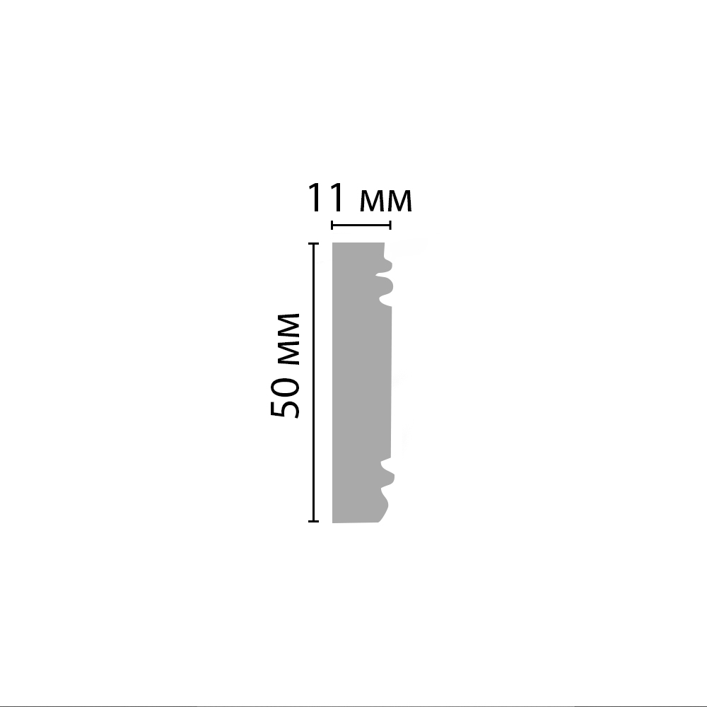 Decomaster Молдинг гладкий DECOMASTER D156ДМ (50*11*2000мм)