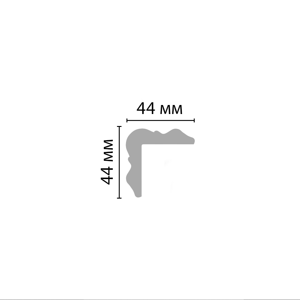 Decomaster Молдинг гладкий DECOMASTER DP-333F гибкий (44*44*2400мм)