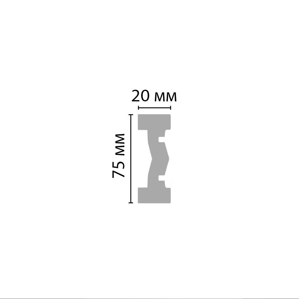 Decomaster Молдинг гладкий DECOMASTER DT-8740 (75*20*2400мм)