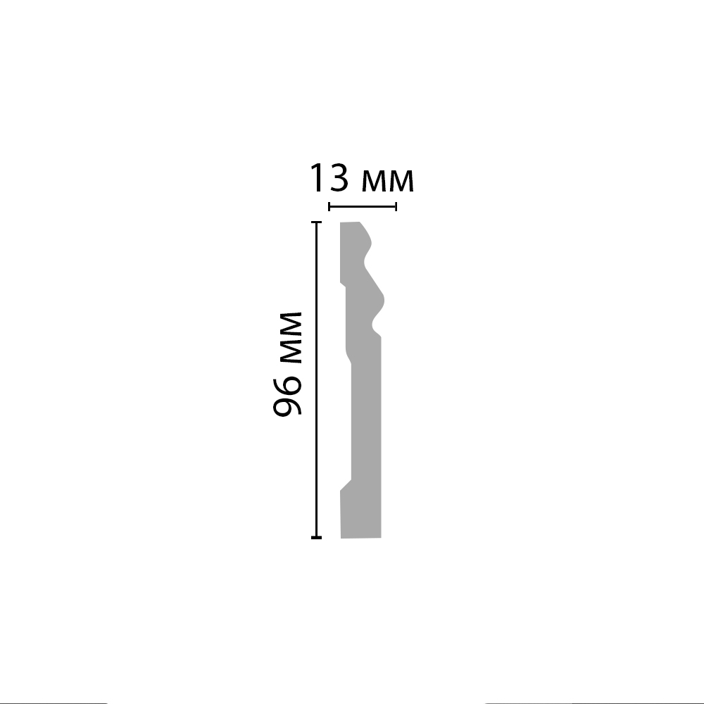 Decomaster Плинтус напольный DECOMASTER A015 (96*13*2000мм)