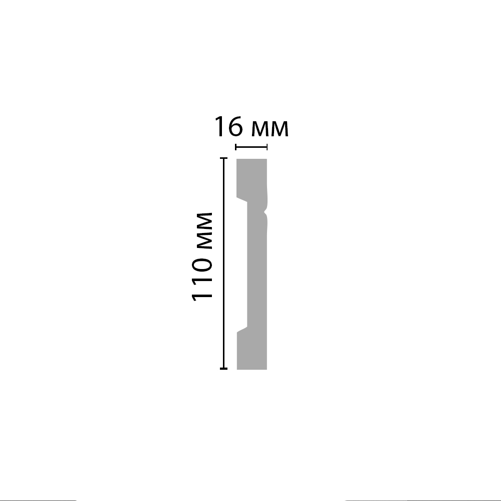 Decomaster Плинтус напольный DECOMASTER A017 (110*16*2000мм)