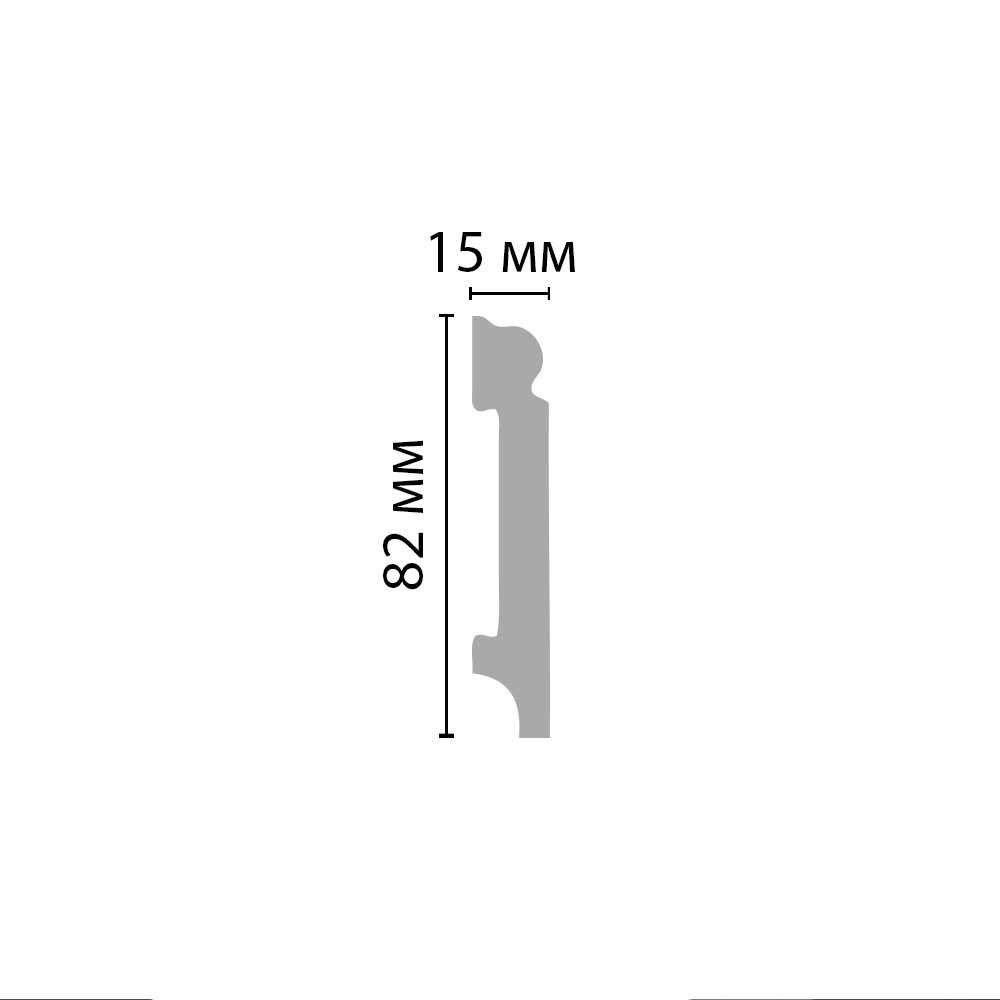 null Плинтус напольный DECOMASTER A023 (80*14*2000мм)