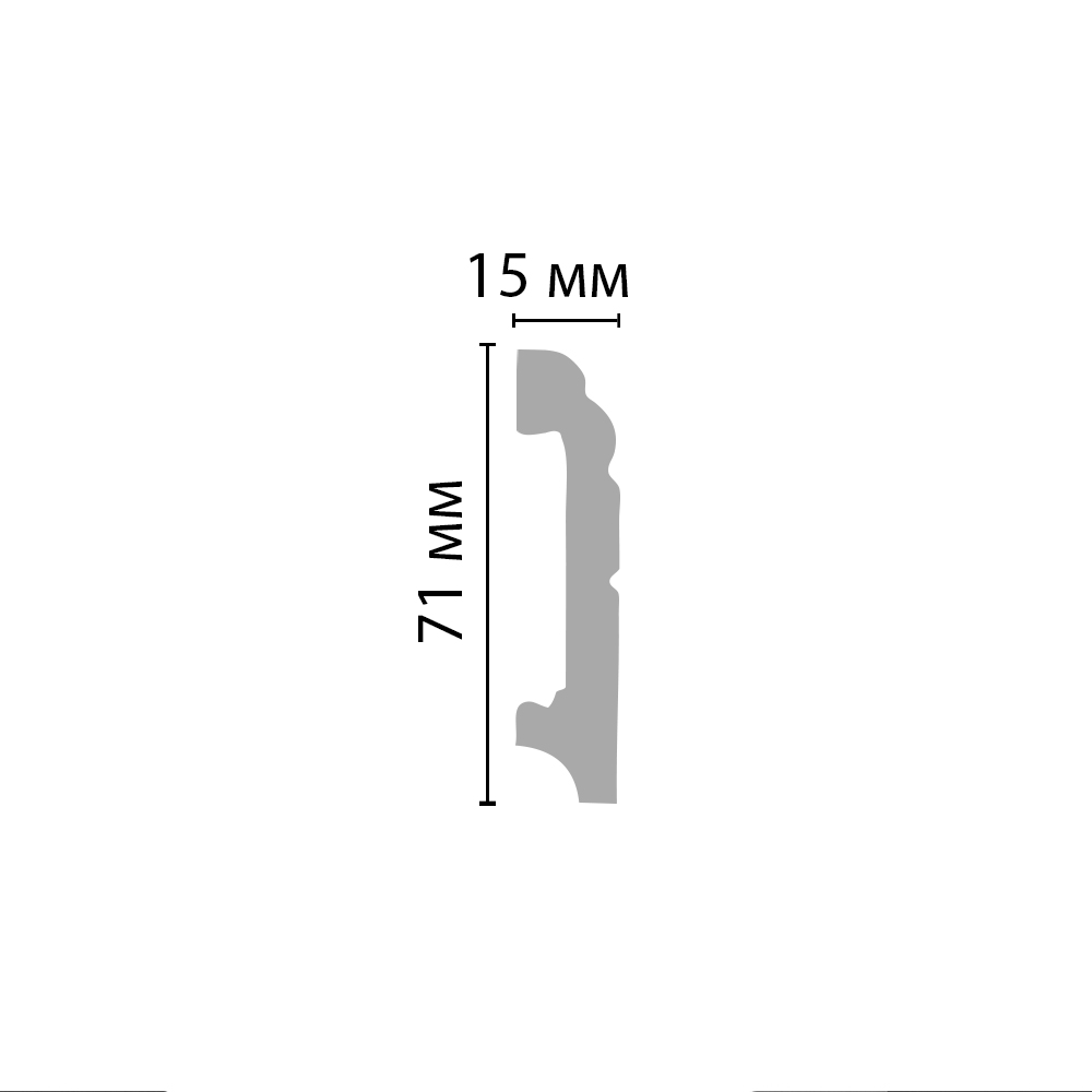 null Плинтус напольный DECOMASTER A024 (76*15*2000мм)