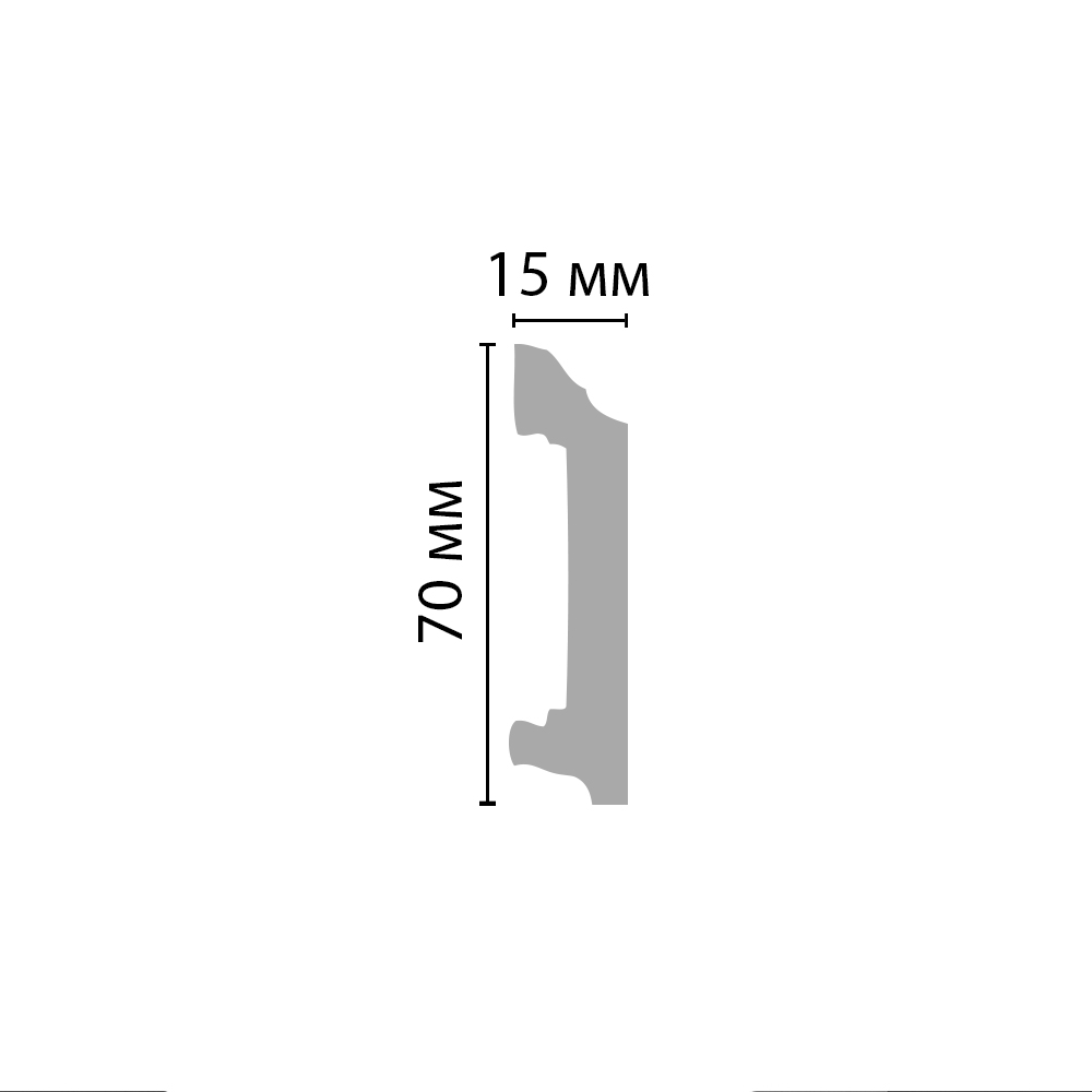 null Плинтус напольный DECOMASTER A025 (70*15*2000мм)