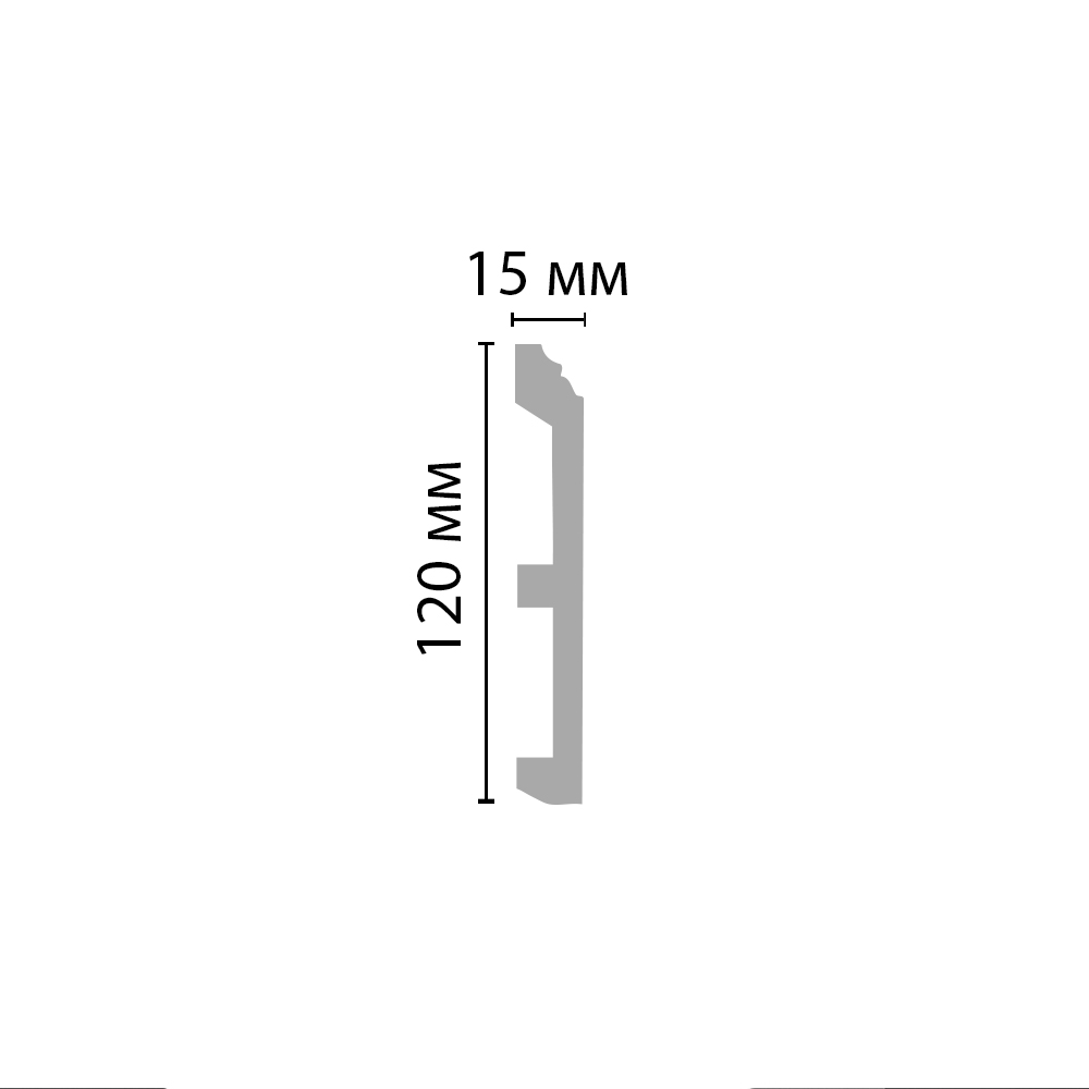 Decomaster Плинтус напольный DECOMASTER A026 (120*18*2000мм)