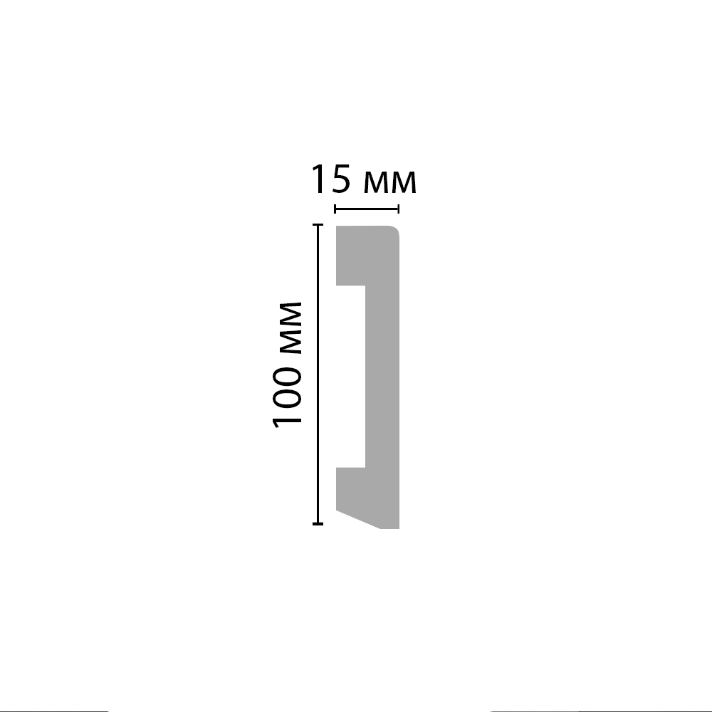 Decomaster Плинтус напольный DECOMASTER A036 (100*16*2000мм)