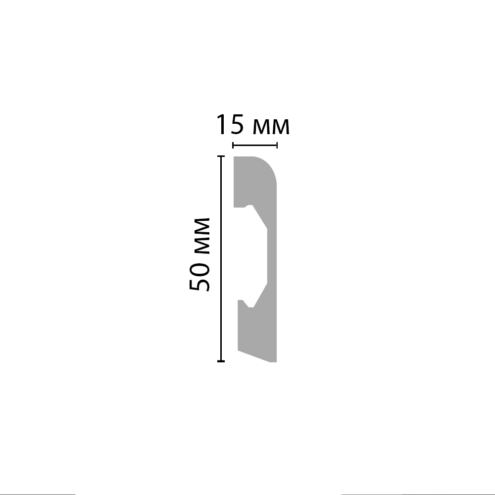 Decomaster Плинтус напольный DECOMASTER A038 (50*15*2000мм)