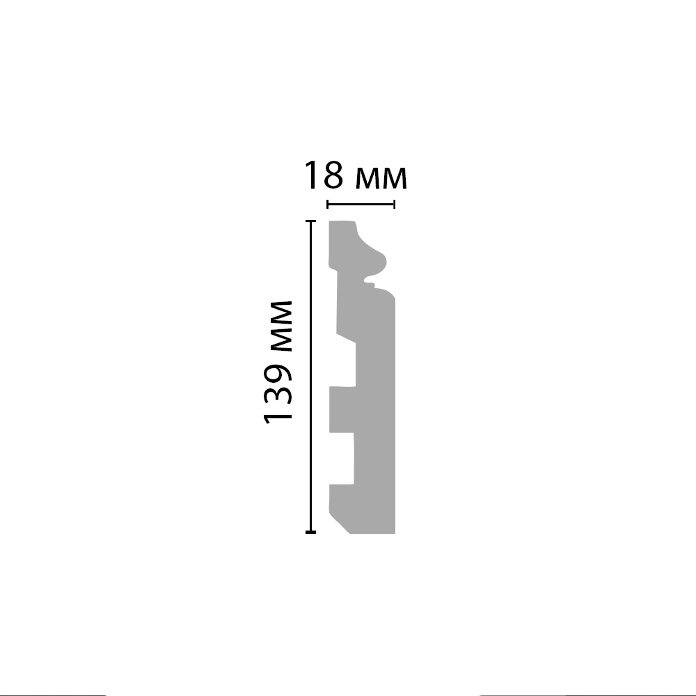 Decomaster Плинтус напольный DECOMASTER A118 (139*18*2000мм)