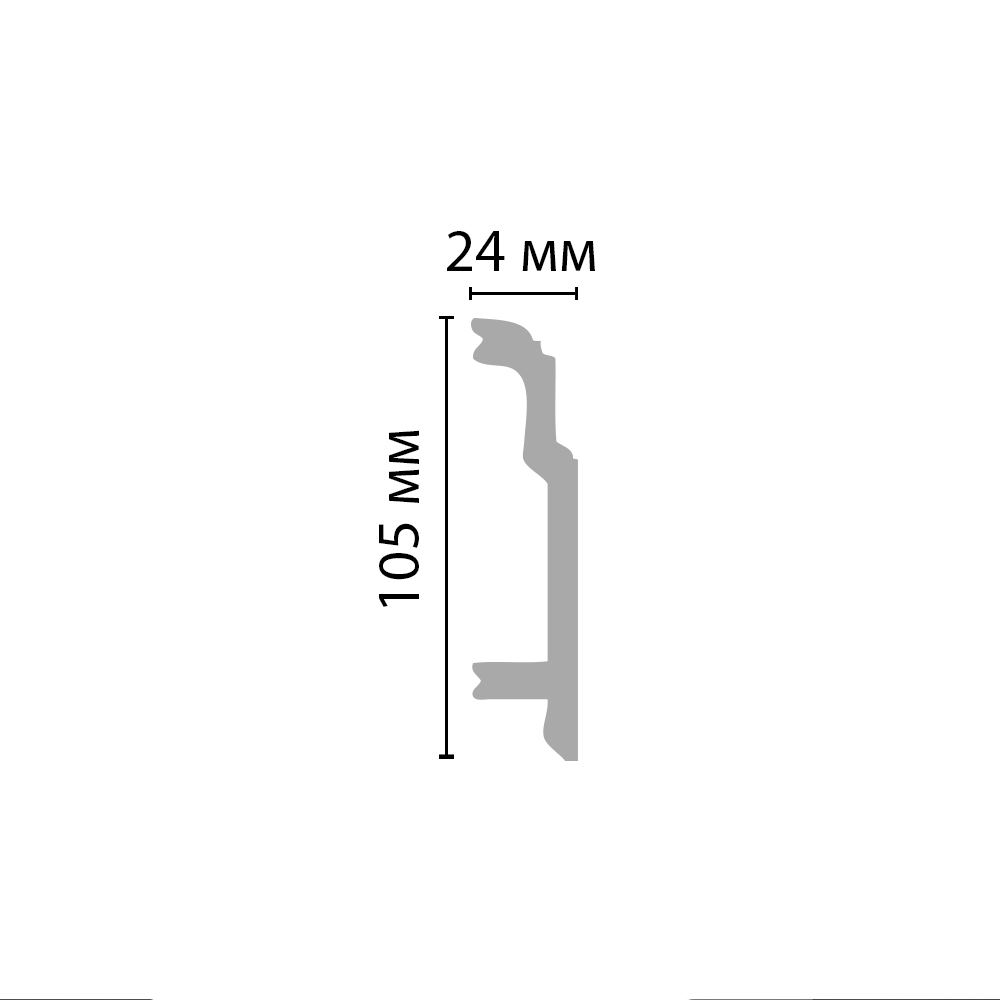 Decomaster Плинтус напольный DECOMASTER A155 (105*24*2000мм)