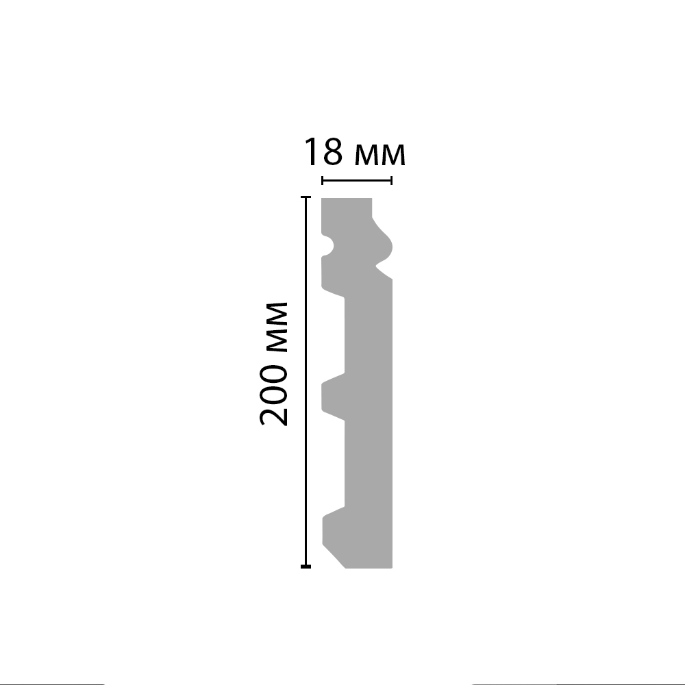 Decomaster Плинтус напольный DECOMASTER A245 (200*18*2000мм)