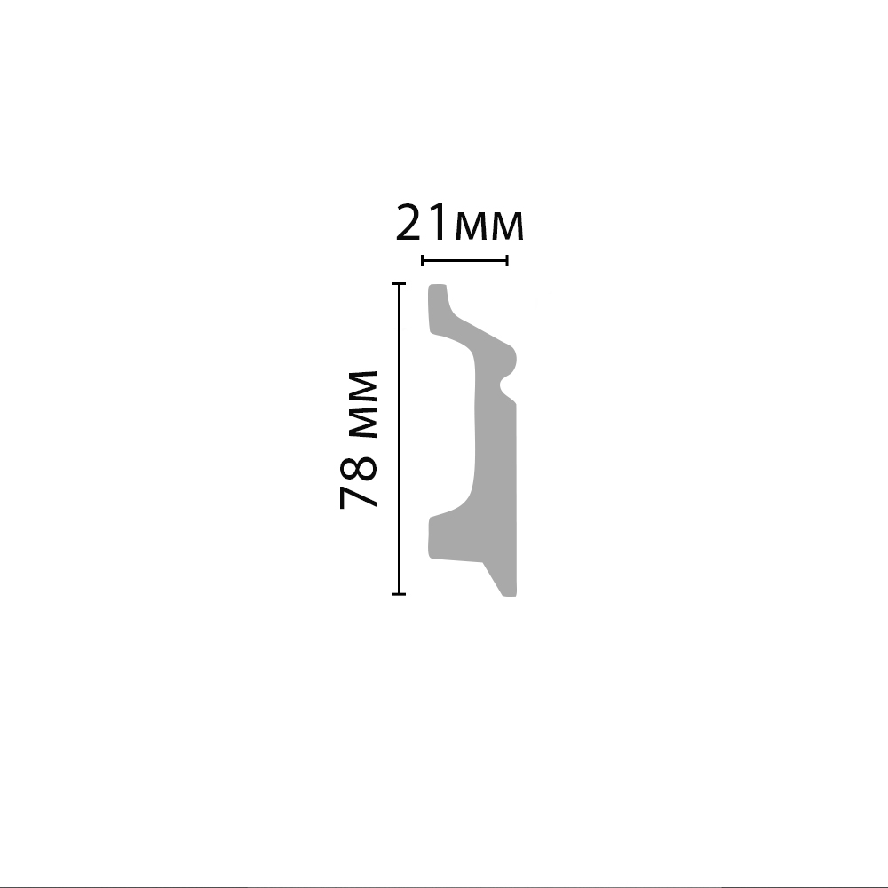 Decomaster Плинтус напольный DECOMASTER D122-1070ДМ  (78*21*2400мм)