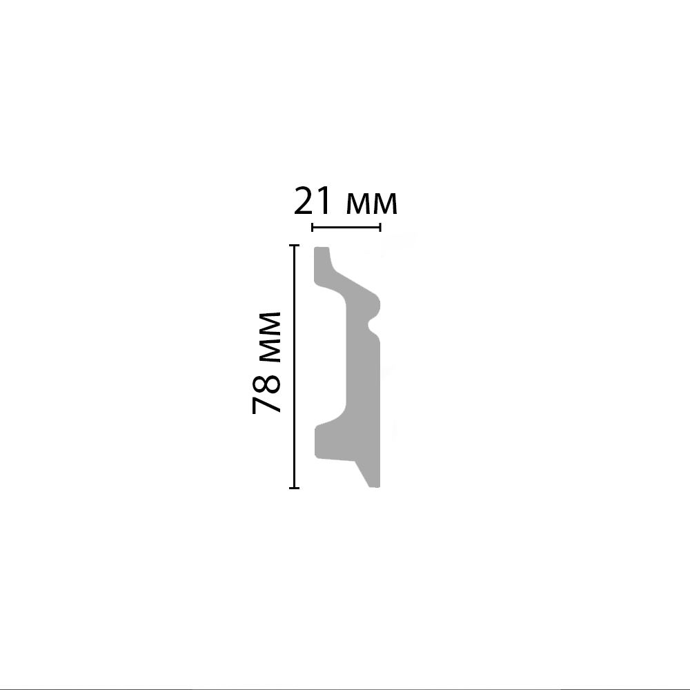 Decomaster Плинтус напольный  DECOMASTER D122-84ДМ (78*21*2400 мм)