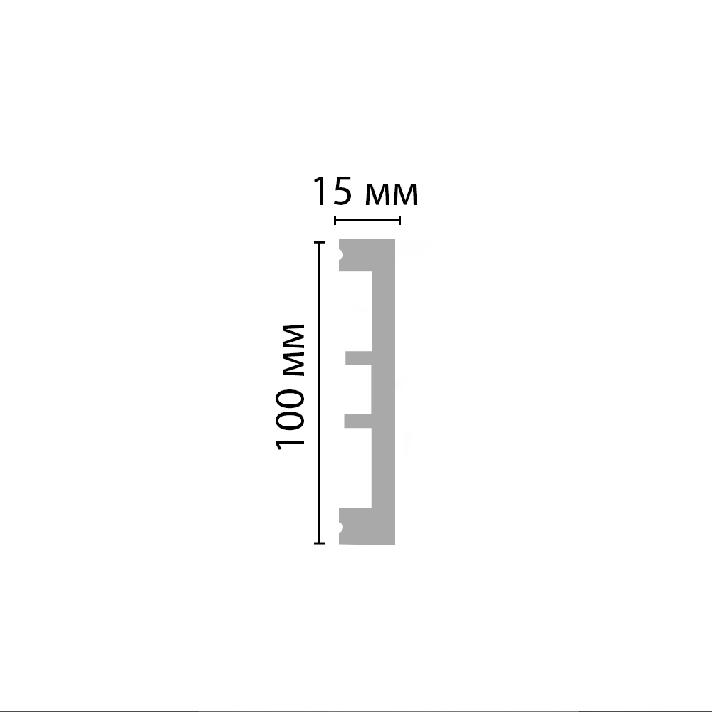 Decomaster Молдинг гладкий DECOMASTER D163 ДМ (100*15*2000мм)