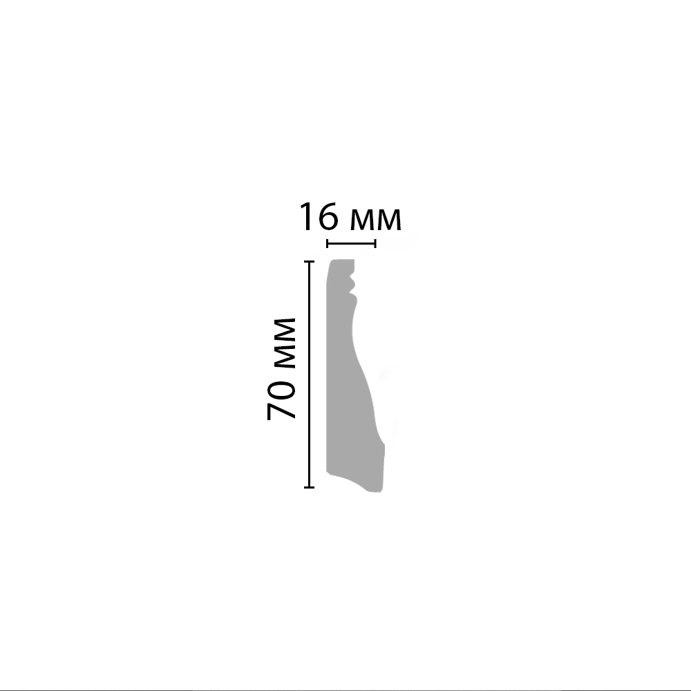 Decomaster Плинтус напольный D193 ДМ(70*16*2000 мм)