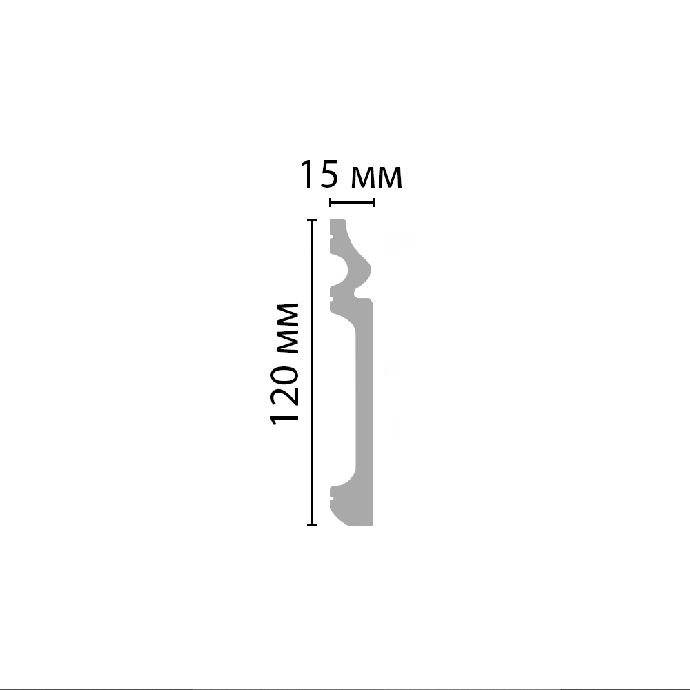 Decomaster Плинтус напольный DECOMASTER D004ДМ (120*15*2000мм)