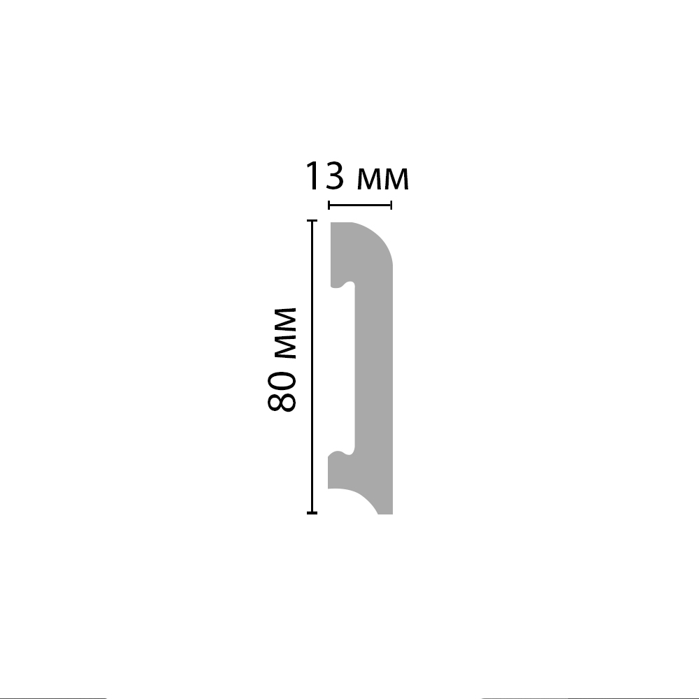 Decomaster Плинтус напольный DECOMASTER D037 ДМ (80*13*2000 мм)
